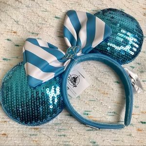 Disney Cruise Line Loungefly Blue Sequin Minnie Ears
